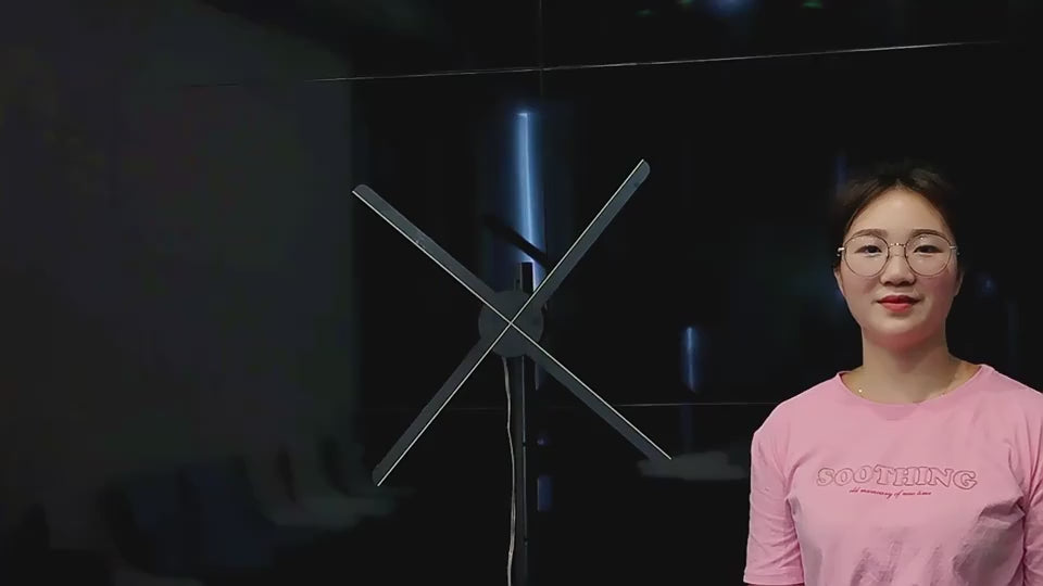 3d hologram fan projector
